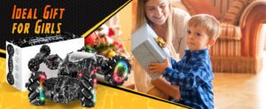 remote control car,dinosaur toys car for kids,2.4ghz led gesture sensing rc car,4wd rotation rc stunt car with lights and music,dino toys for kids ages 3 4 5 6 7 gifts for boys girls